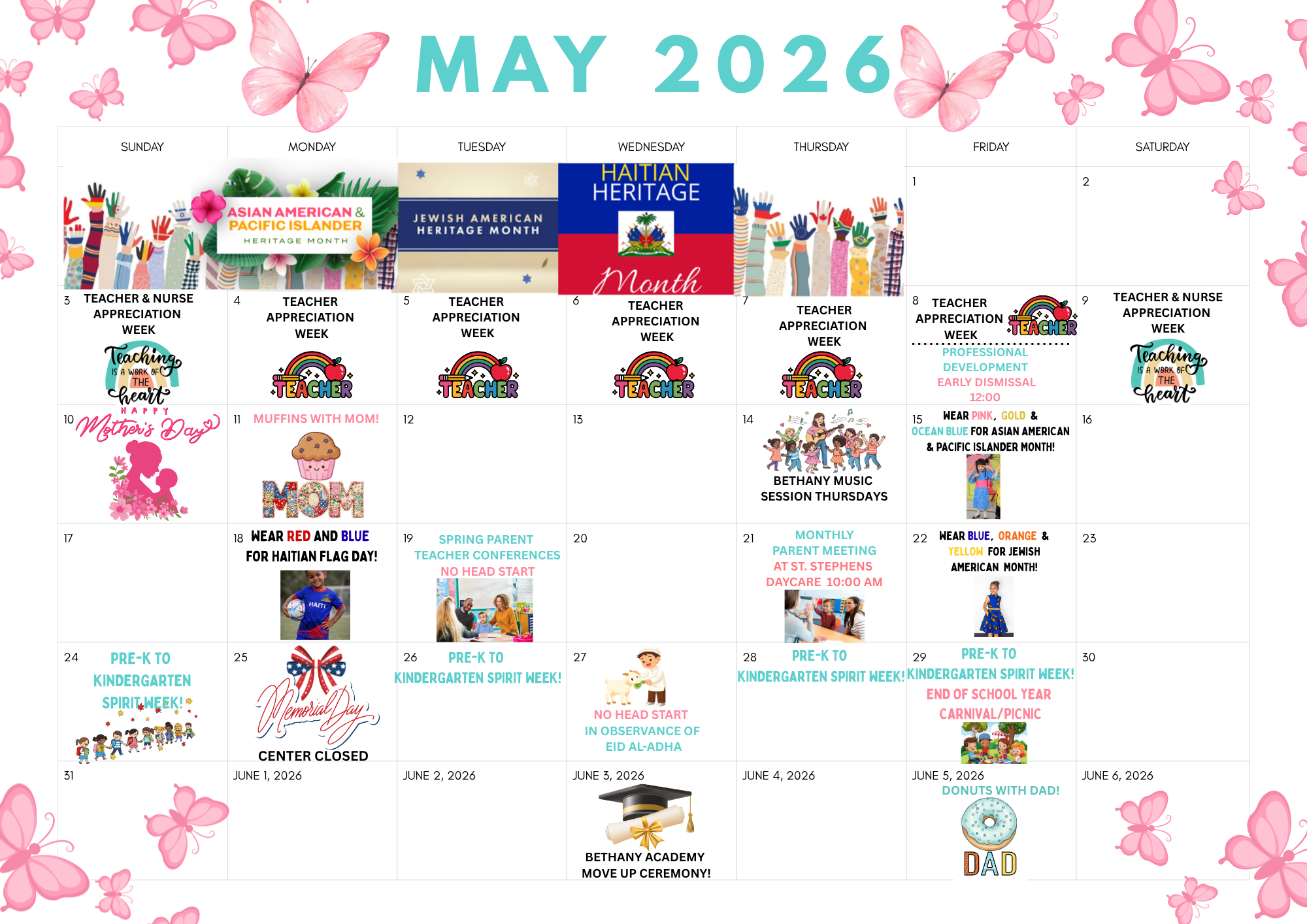 May calendar BA